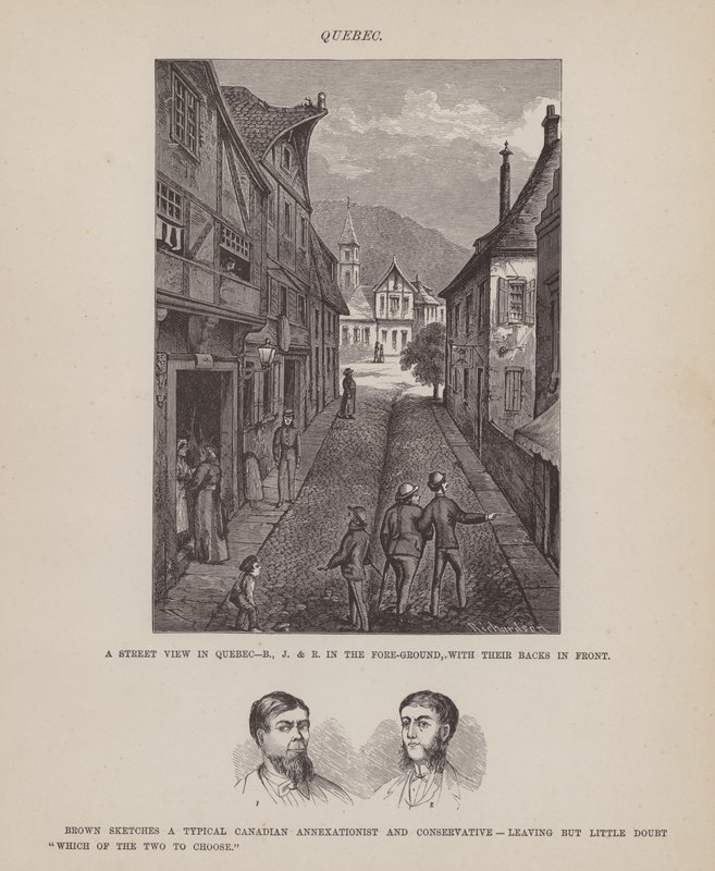 Page du Tour américain de Messieurs Brown, Jones et Robinson - Richard Doyle