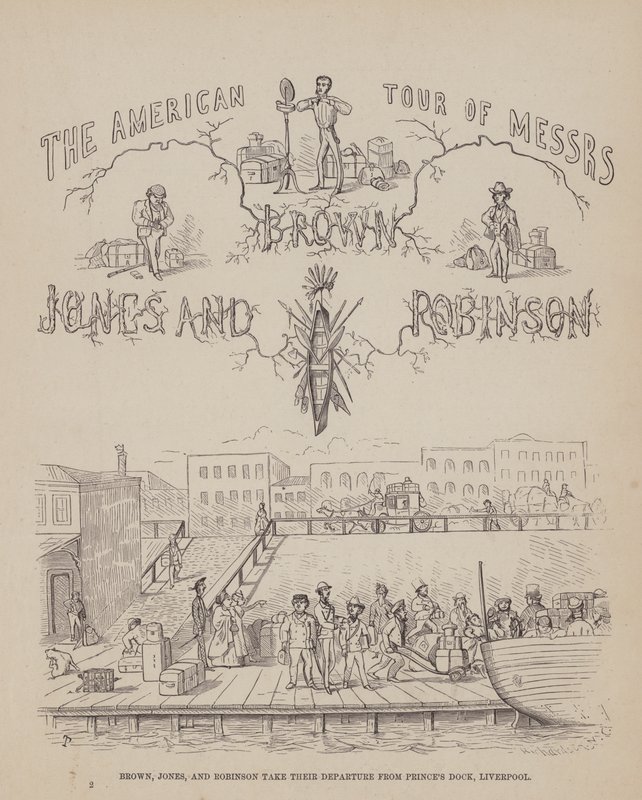 Page de La tournée américaine de Messieurs Brown, Jones et Robinson (gravure) - Richard Doyle