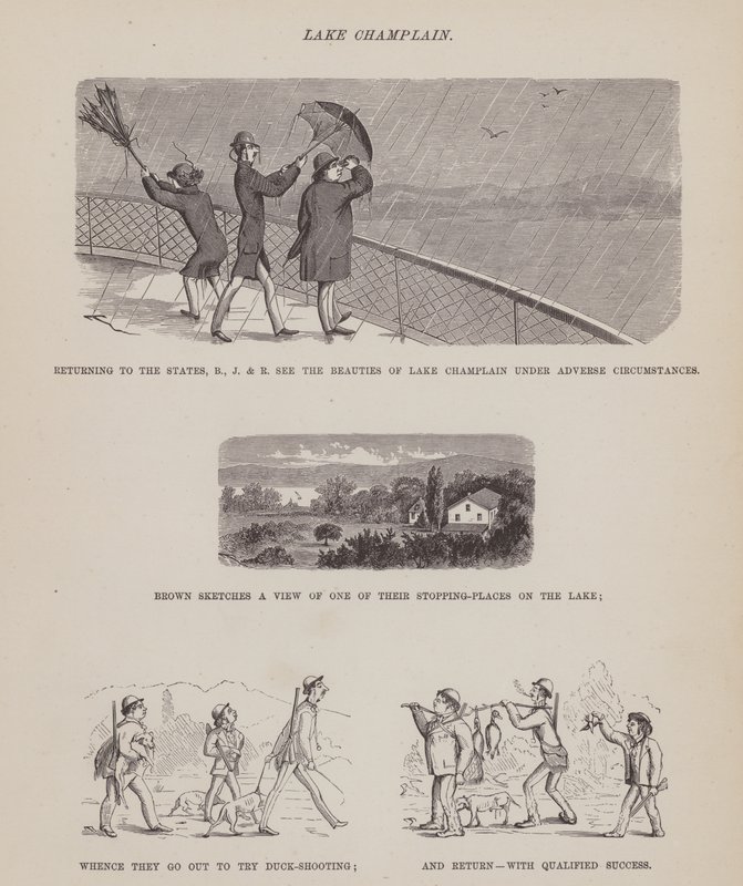 Page de La tournée américaine de Messieurs Brown, Jones et Robinson (gravure) - Richard Doyle