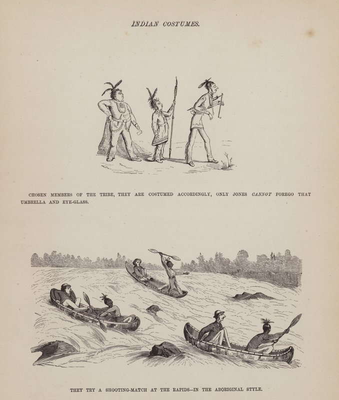 Page du Tour américain de Messieurs Brown, Jones et Robinson (gravure) - Richard Doyle