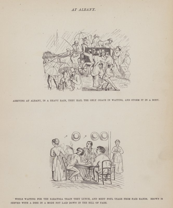 Page du Tour américain de Messieurs Brown, Jones et Robinson (gravure) - Richard Doyle