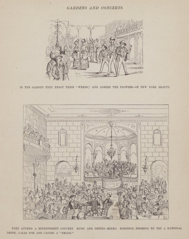 Page du Tour américain de Messieurs Brown, Jones et Robinson (gravure) - Richard Doyle