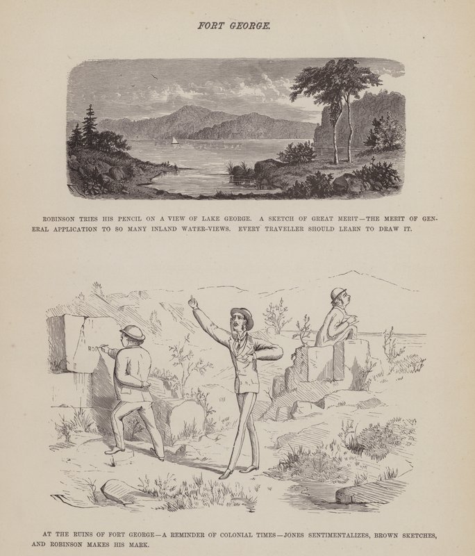 Page du Tour américain de Messieurs Brown, Jones et Robinson (gravure) - Richard Doyle