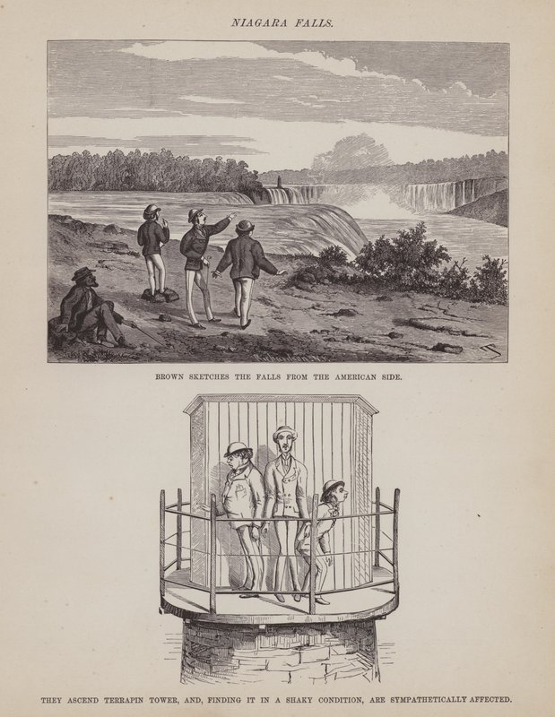 Page du Tour Américain de Messieurs Brown, Jones et Robinson (gravure) - Richard Doyle