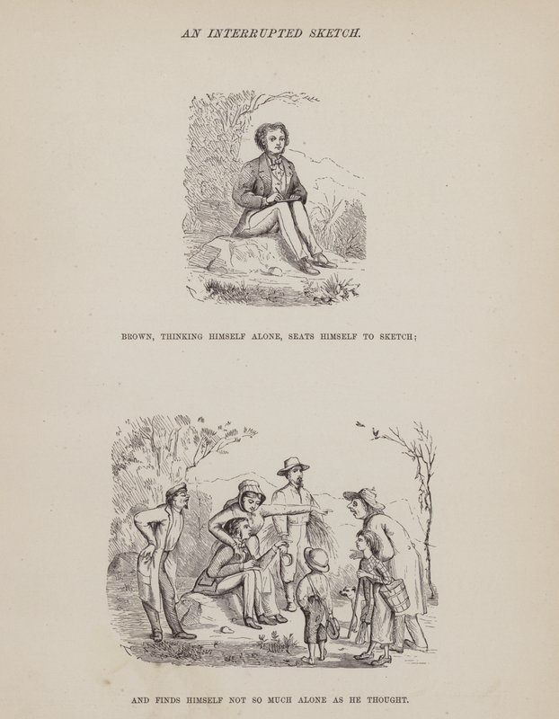 Page du Tour Américain de Messieurs Brown, Jones et Robinson (gravure) - Richard Doyle