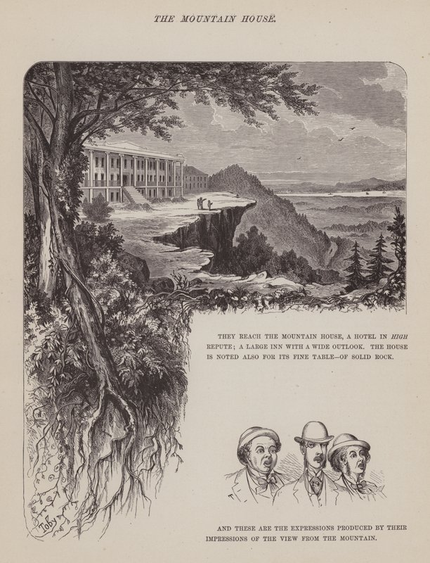 Page du Tour Américain de Messieurs Brown, Jones et Robinson (gravure) - Richard Doyle
