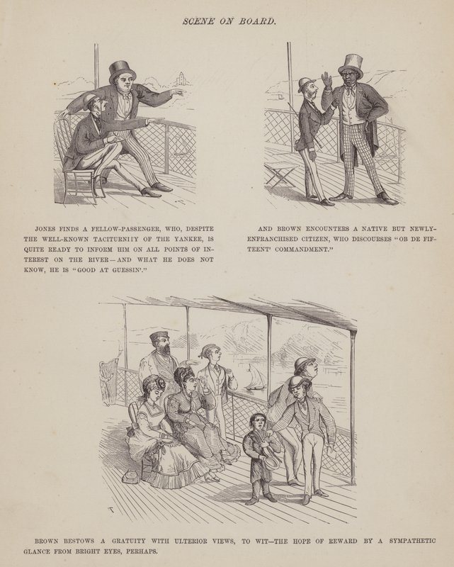 Page du Tour Américain de Messieurs Brown, Jones et Robinson (gravure) - Richard Doyle