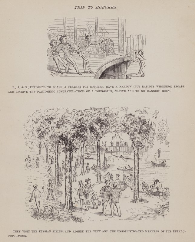 Page du Tour Américain de Messieurs Brown, Jones et Robinson (gravure) - Richard Doyle