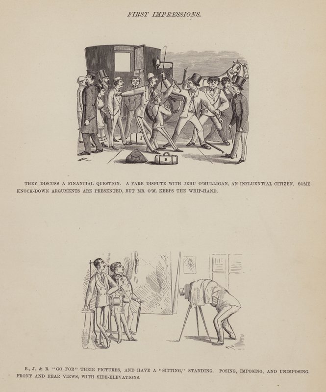 Page du Tour Américain de Messieurs Brown, Jones et Robinson (gravure) - Richard Doyle