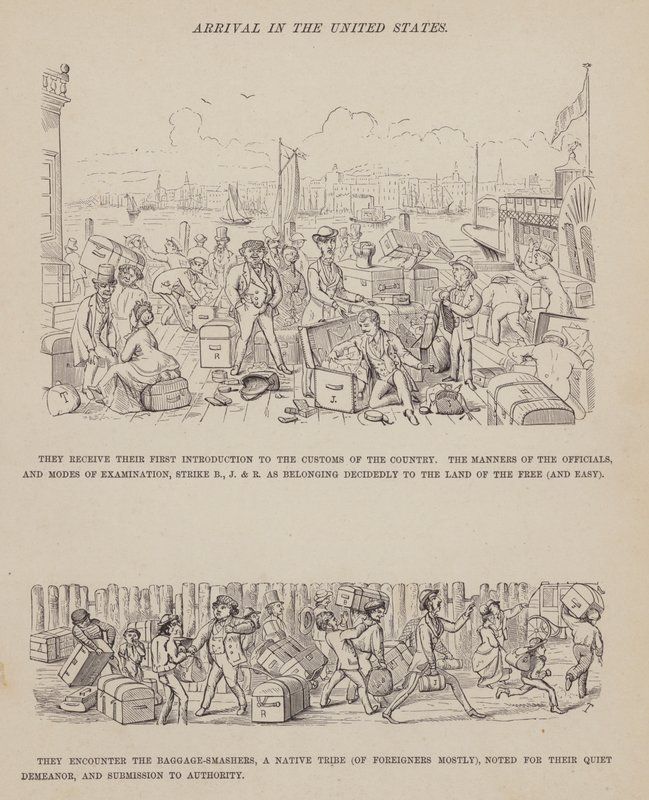Page du Tour Américain de Messieurs Brown, Jones et Robinson (gravure) - Richard Doyle