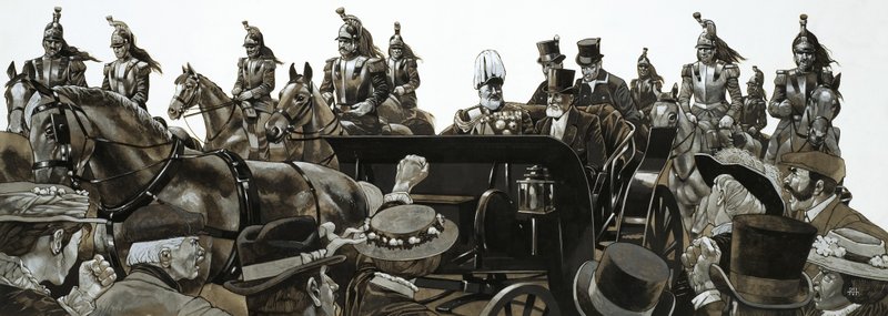 La foule a lancé des huées lorsque le roi Édouard a traversé Paris en voiture d