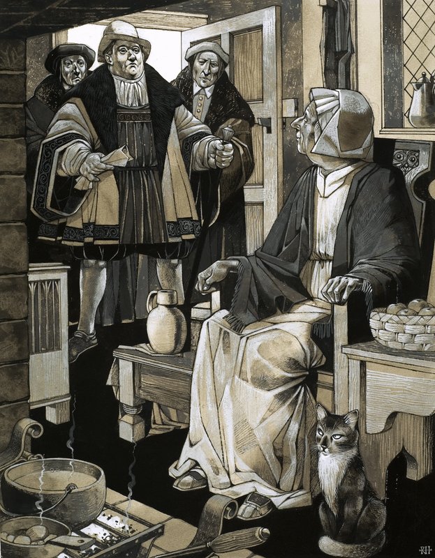 La mère Shipton accueille trois invités - Richard Hook