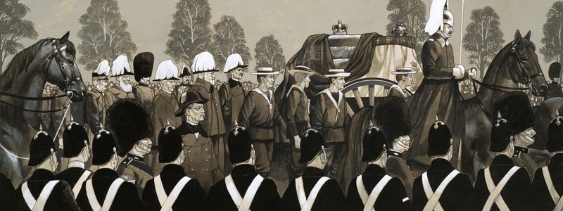 Le cortège funèbre de la reine Victoria - Richard Hook