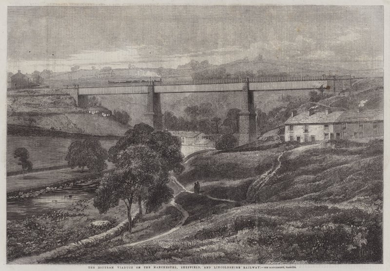 Le Viaduc de Mottram sur le chemin de fer de Manchester, Sheffield et Lincolnshire - Richard Principal Leitch