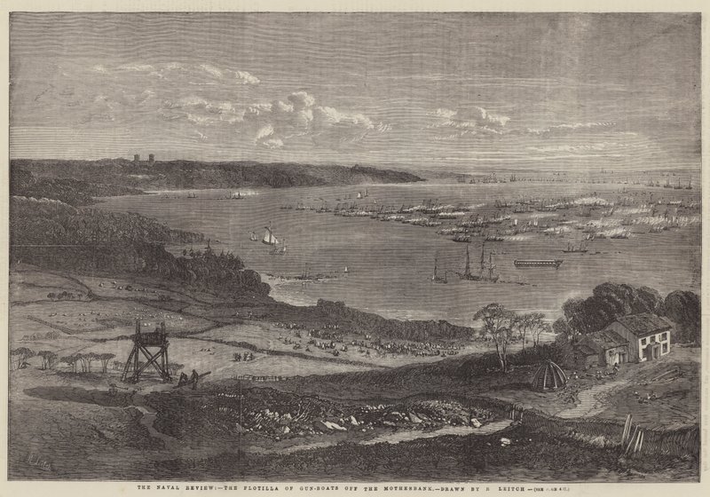 La Revue Navale, la Flottille de Canons au large de Motherbank - Richard Principal Leitch