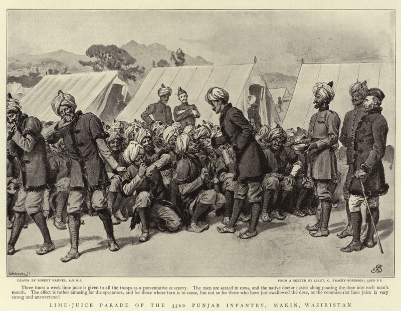 Parade de jus de citron de la 33e infanterie du Pendjab, Makin, Waziristan - Robert Barnes