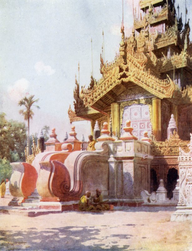 Portique du monastère doré de la Reine, Mandalay - Robert George Talbot Kelly