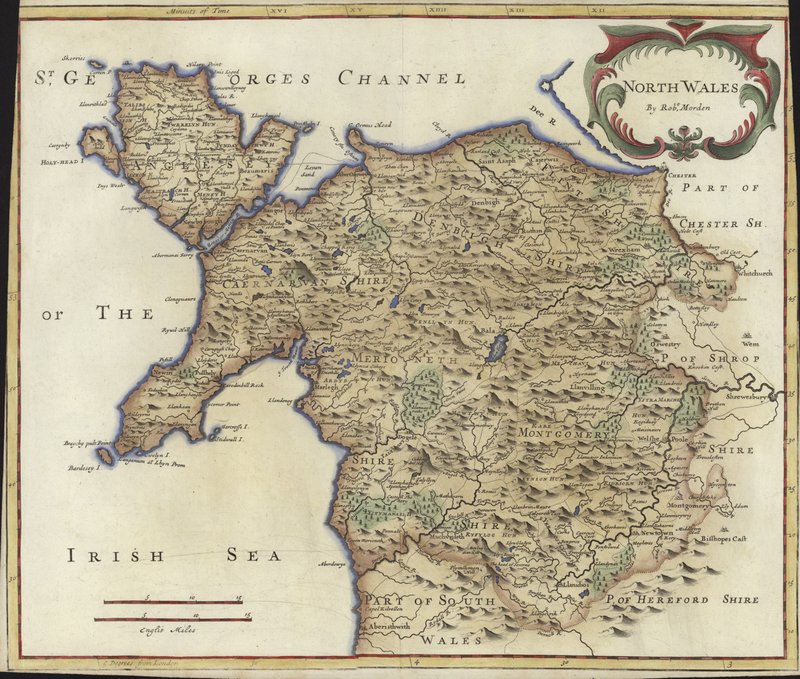 Carte du nord du Pays de Galles - Robert Morden