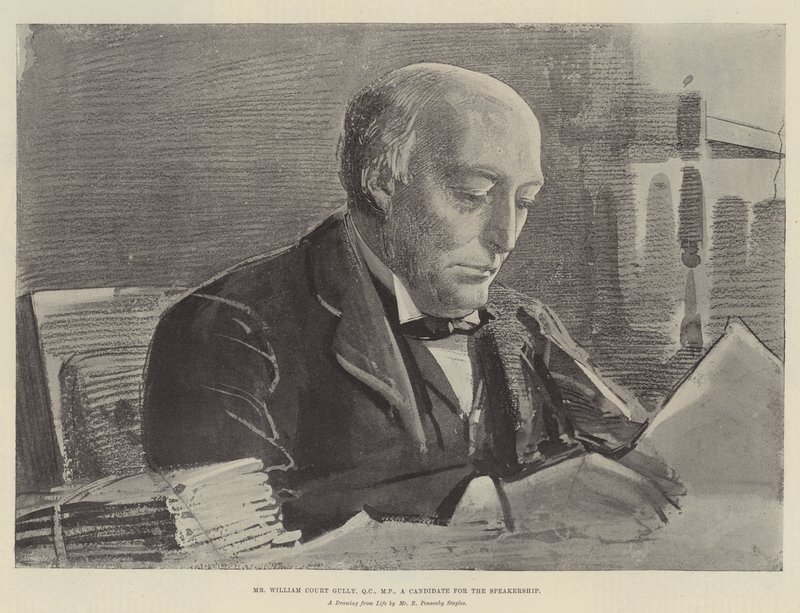 M. William Court Gully, QC, MP, candidat à la présidence - Robert Ponsonby Staples