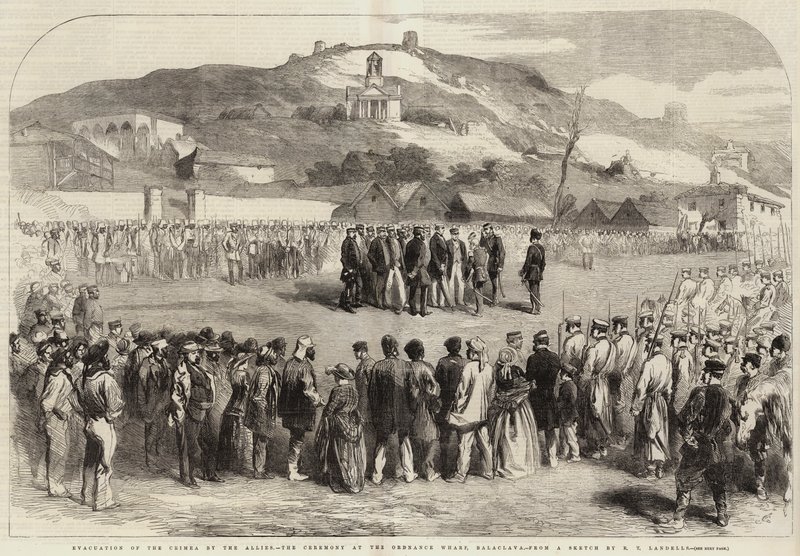 Évacuation de la Crimée par les Alliés, la cérémonie au quai d