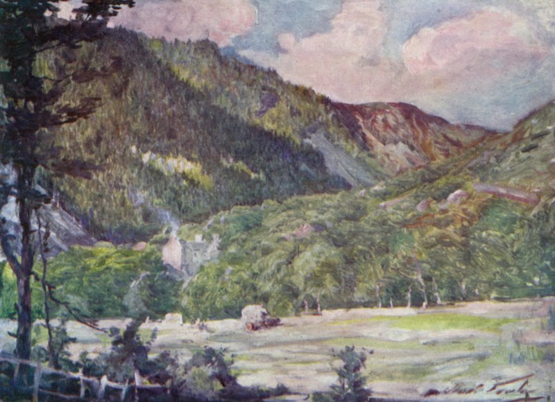 Un champ de foin près de Portmadoc (lithographie en couleur) - Robert (after) Fowler