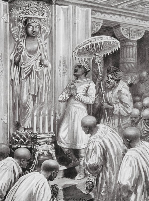 Kanishka inaugure le bouddhisme Mahayana (Nord), 100 après J.-C. - Robert Ambrose Dudley