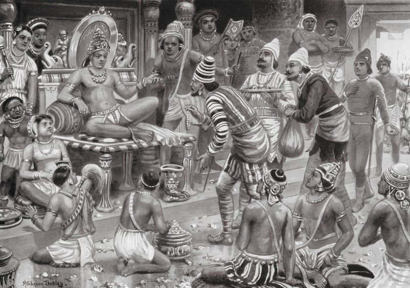 Pulikesin II, le Chalukhya, reçoit des envoyés de Perse - Robert Ambrose Dudley