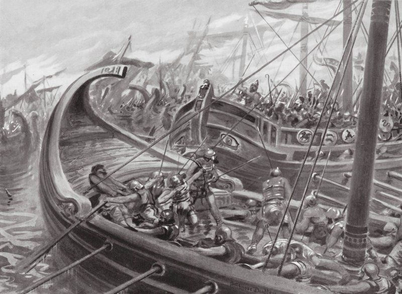 La flotte phocéenne défait les Carthaginois - Robert Ambrose Dudley