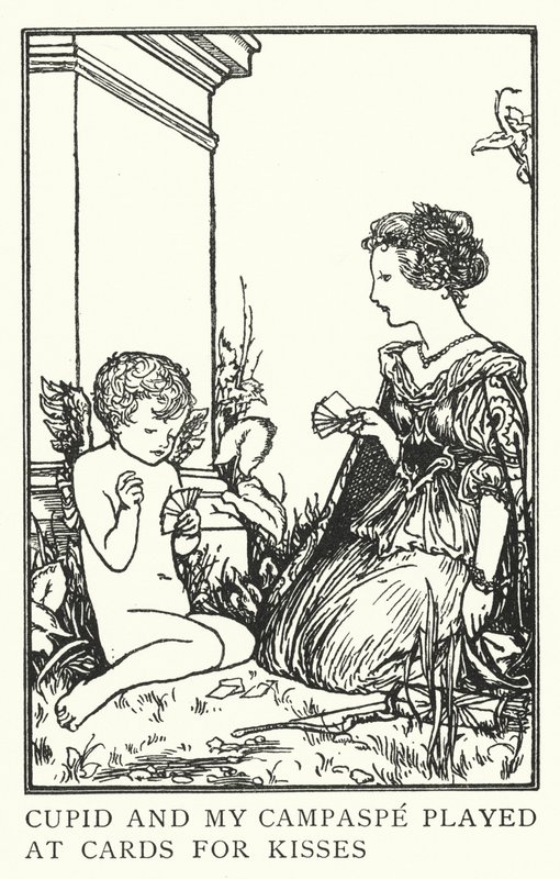 Cupidon et ma Campaspe jouaient aux cartes pour des baisers - Robert Anning Bell