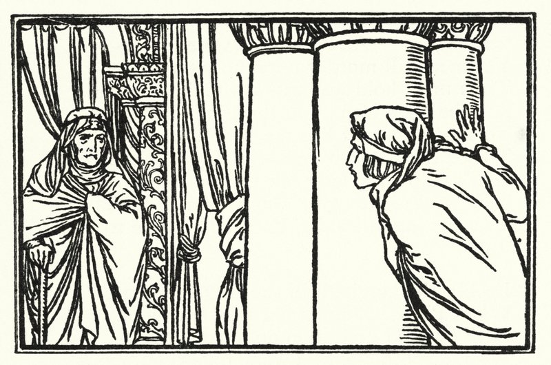 Illustration pour les Poèmes de John Keats : La Veille de la Sainte-Agnès - Robert Anning Bell