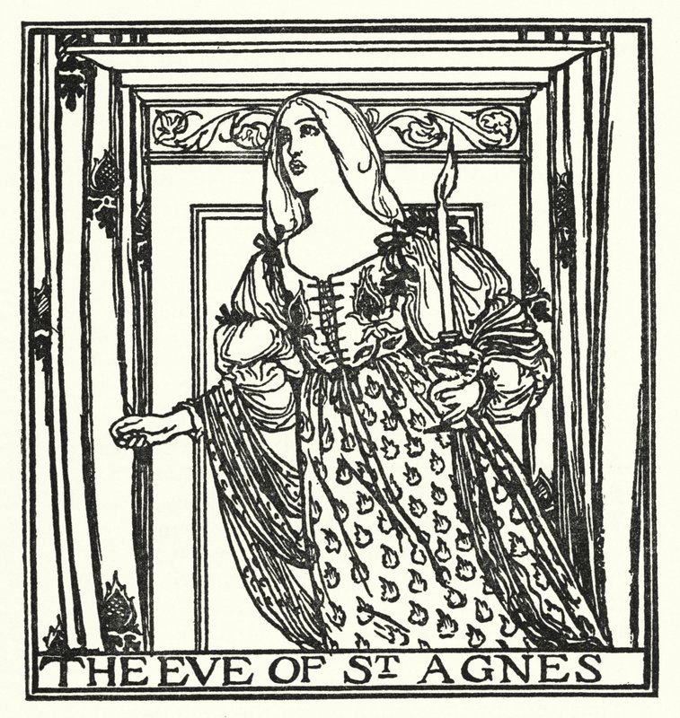 Illustration pour les Poèmes de John Keats : La Veille de la Sainte-Agnès - Robert Anning Bell