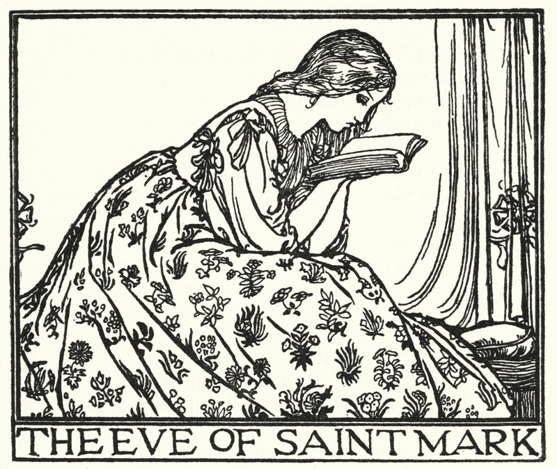 Illustration pour Poèmes de John Keats : La Veille de Saint Marc - Robert Anning Bell