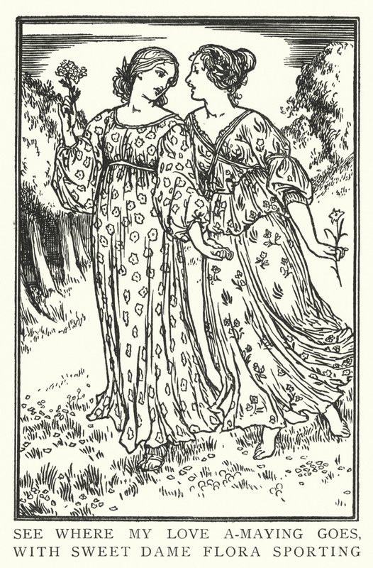Regarde où va mon amour, avec la douce dame Flora - Robert Anning Bell