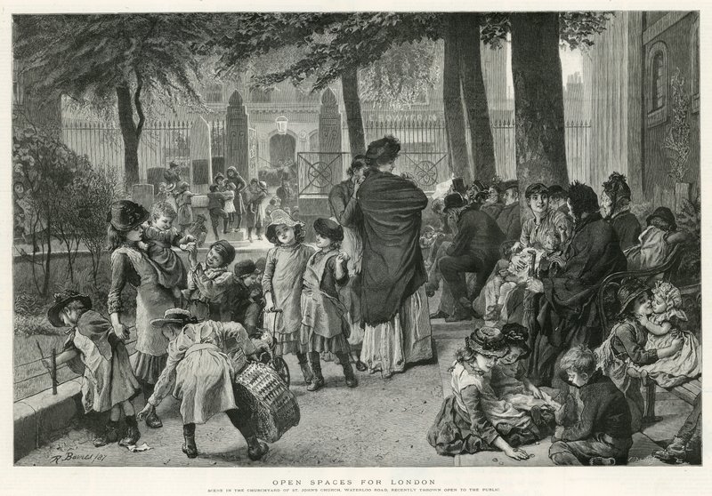 Scène dans le cimetière de l