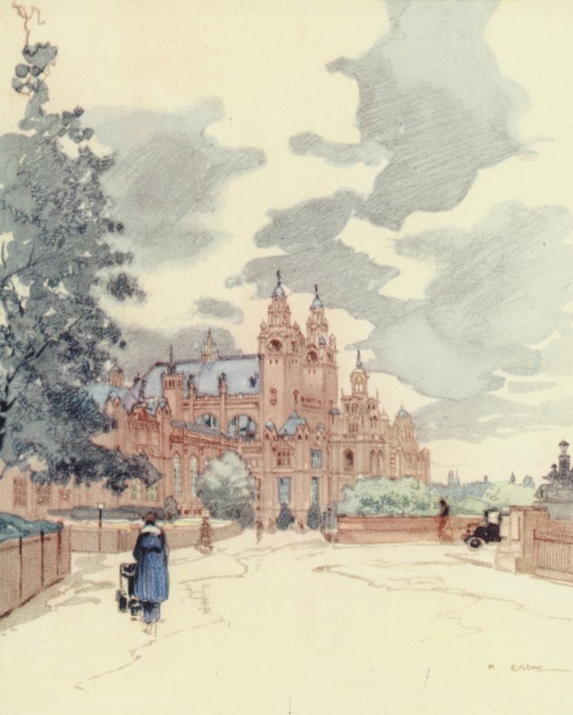 Glasgow : The Art Galleries (lithographie couleur) - Robert Eadie