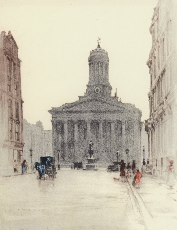 Glasgow : The Royal Exchange (lithographie couleur) - Robert Eadie