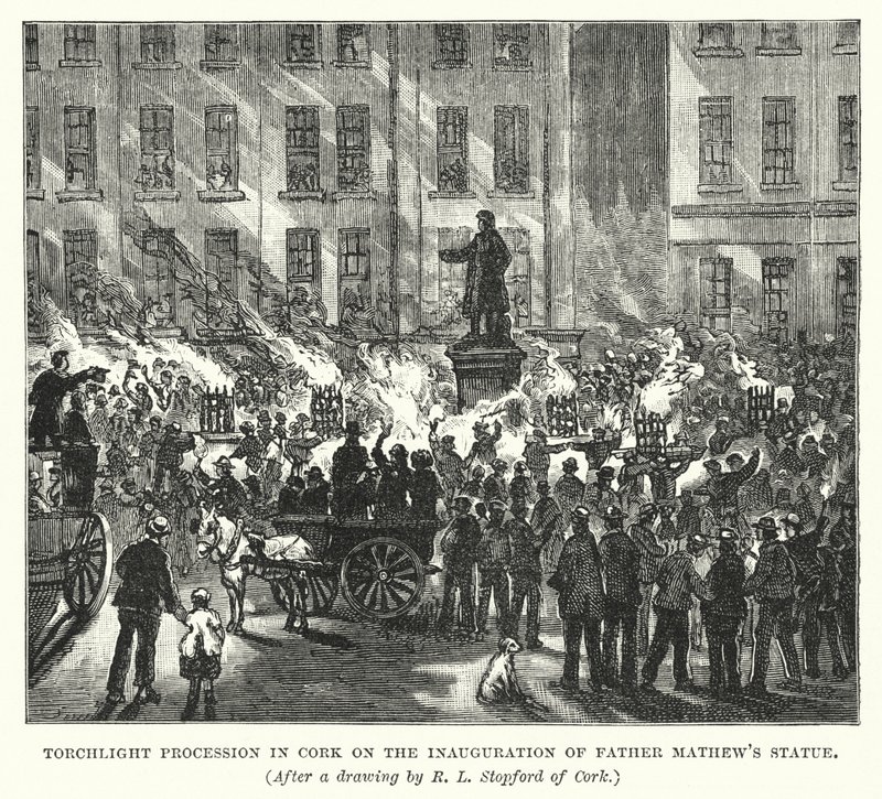 Procession aux flambeaux à Cork pour l