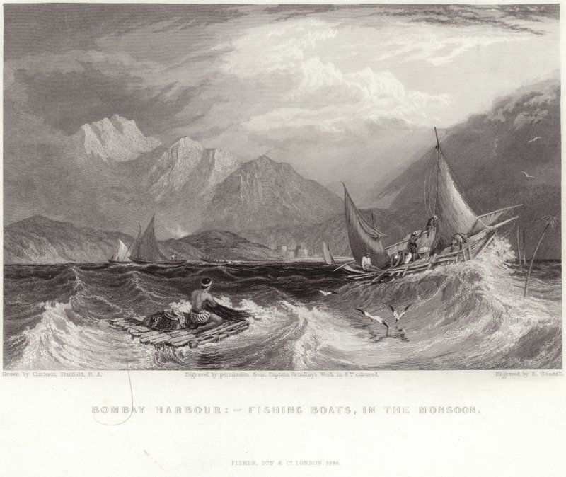 Bateaux de pêche pendant la mousson - Robert Melville Grindlay