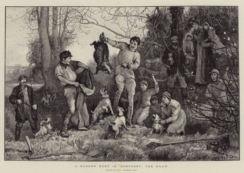 Chasse au blaireau dans le Somerset, le tirage - Robert Walker Macbeth