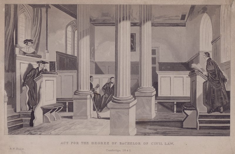 Acte pour le diplôme de bachelier en droit civil, Cambridge - Robert William Buss