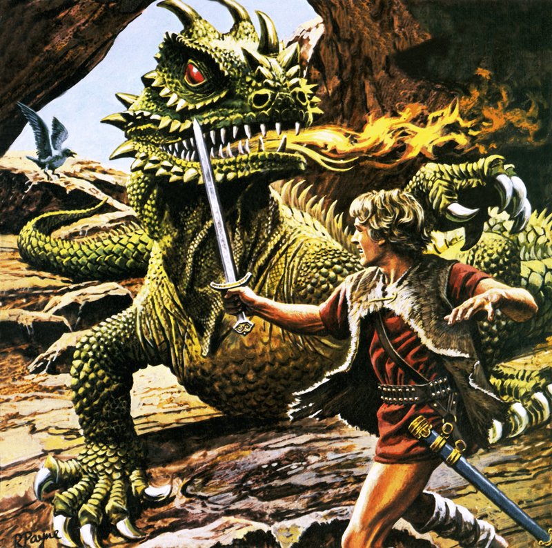 Le combat de Siegfried contre le dragon - Roger Payne
