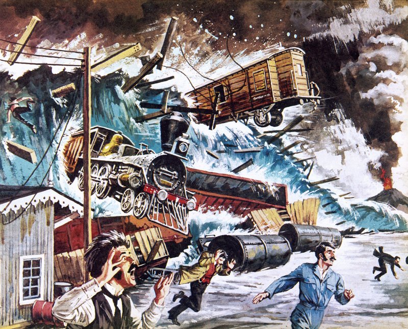 Tsunami au Chili lors des éruptions de 1896 - Roger Payne