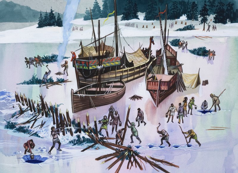 Icebound (gouache sur papier) - Ron Embleton
