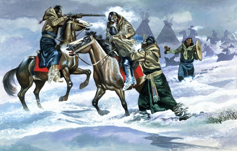 Indiens dans la neige - Ron Embleton