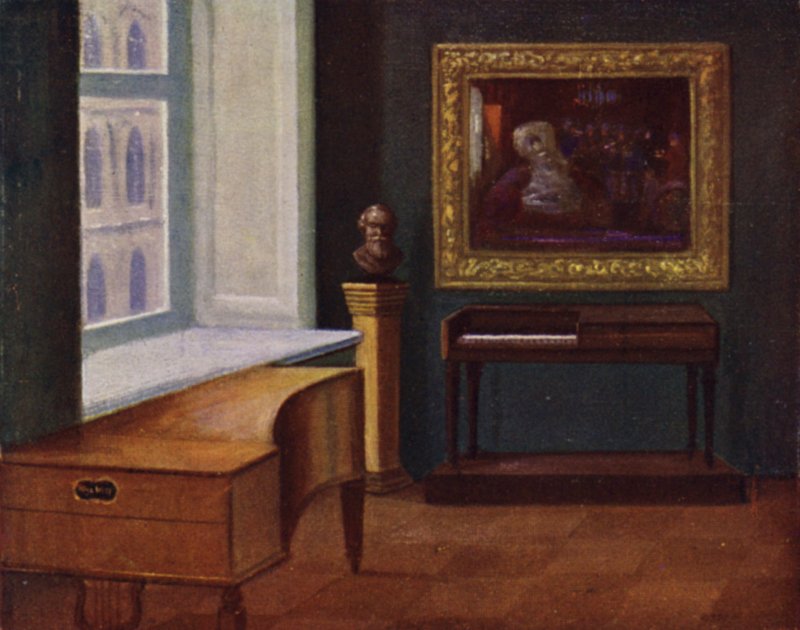 Le clavecin de Mozart (à droite) et le piano de Hugo Wolf (à gauche) au musée de la ville de Vienne - Rudolf Klingsbogl