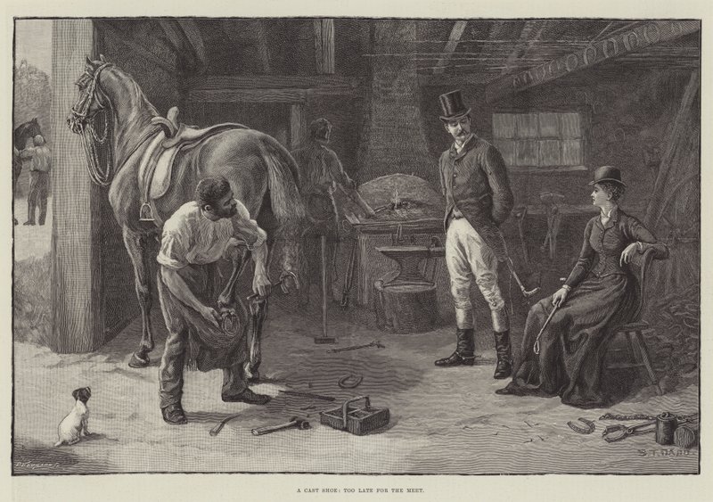 Un fer à cheval perdu, trop tard pour la rencontre - S.T. Dadd