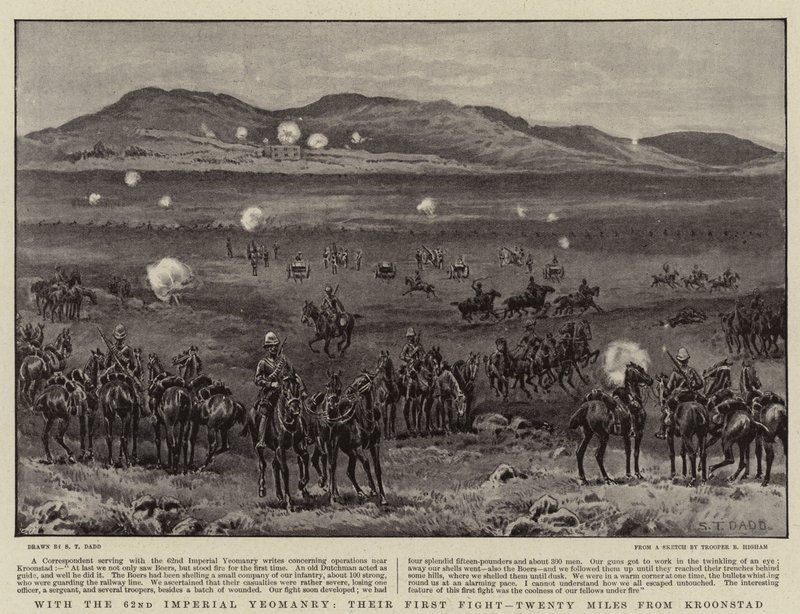 Avec le 62e Yeomanry Impérial, leur premier combat, à vingt miles de Kroonstad - S.T. Dadd