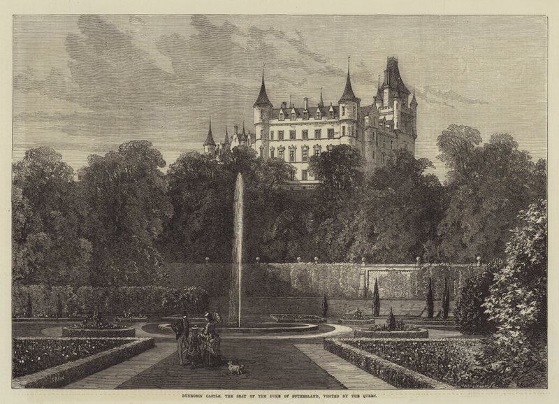 Château de Dunrobin, résidence du duc de Sutherland, visité par la reine - Samuel Read