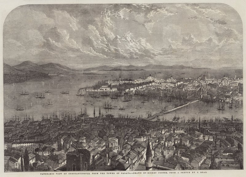 Vue panoramique de Constantinople, depuis la tour de Galata - Samuel Read