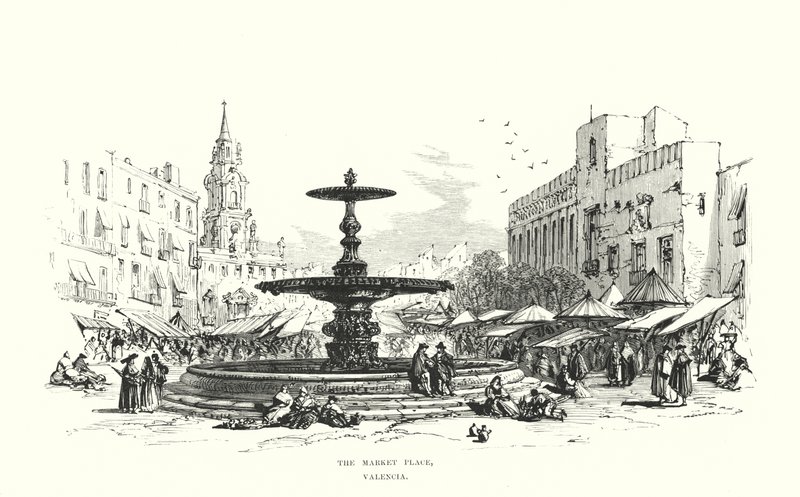 La place du marché, Valence - Samuel Read